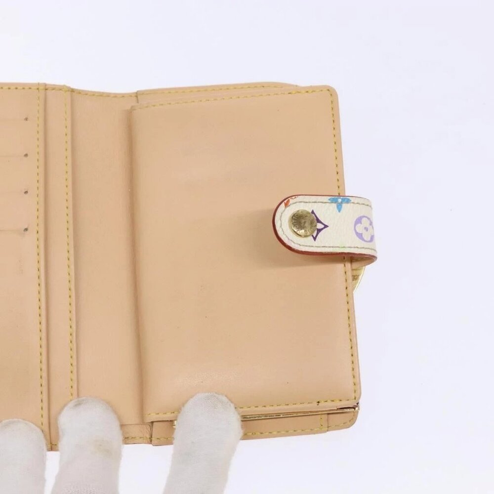 LOUIS VUITTON Multicolor Portefeuille Viennois Wallet White M92987 Auth 141553 - Picture 11 of 16